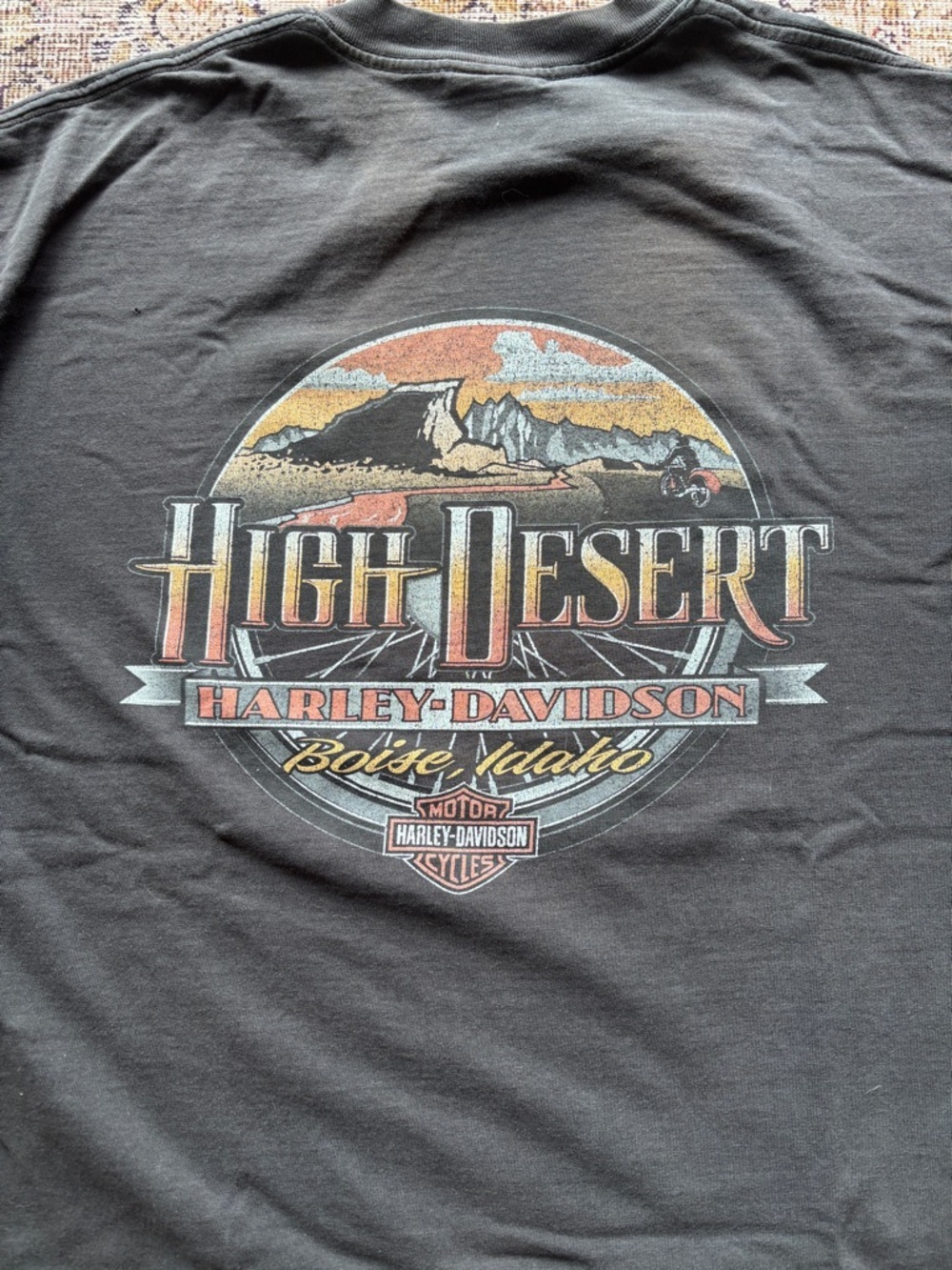 Harley-Davidson High Desert Boise Idaho Graphic T-Shirt Black Biker Tee